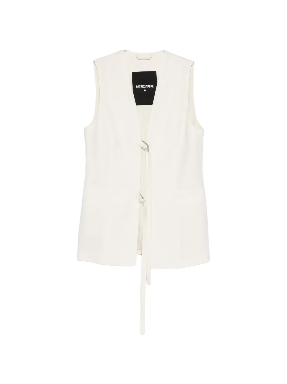 Patrizia Pepe tie-detail gilet - Toni neutri