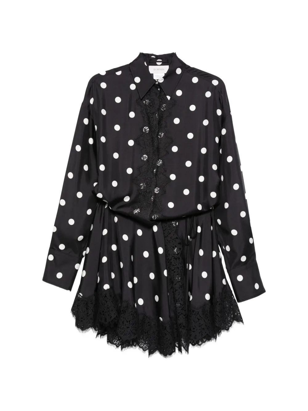 Sportmax polka dot lace dress - Nero