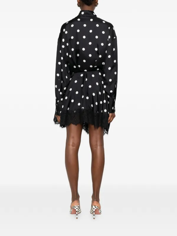 Sportmax Polka Dot Lace Dress - Black Sportmax Polka Dot Lace Dress - Black