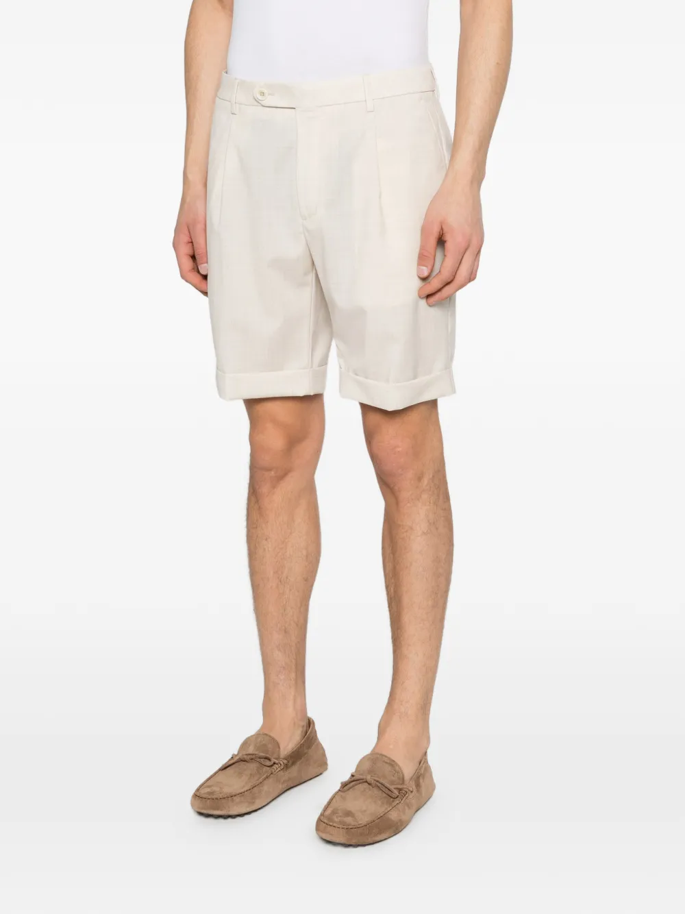  Gta Federico 01 Pleated Shorts - Neutrals 