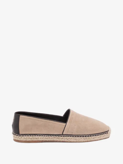 Brunello Cucinelli grained calfskin espadrilles with piping