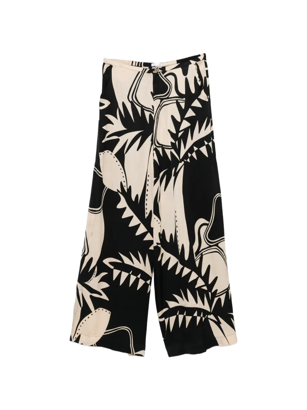 Poupette St Barth Clea palazzo broek met print Beige