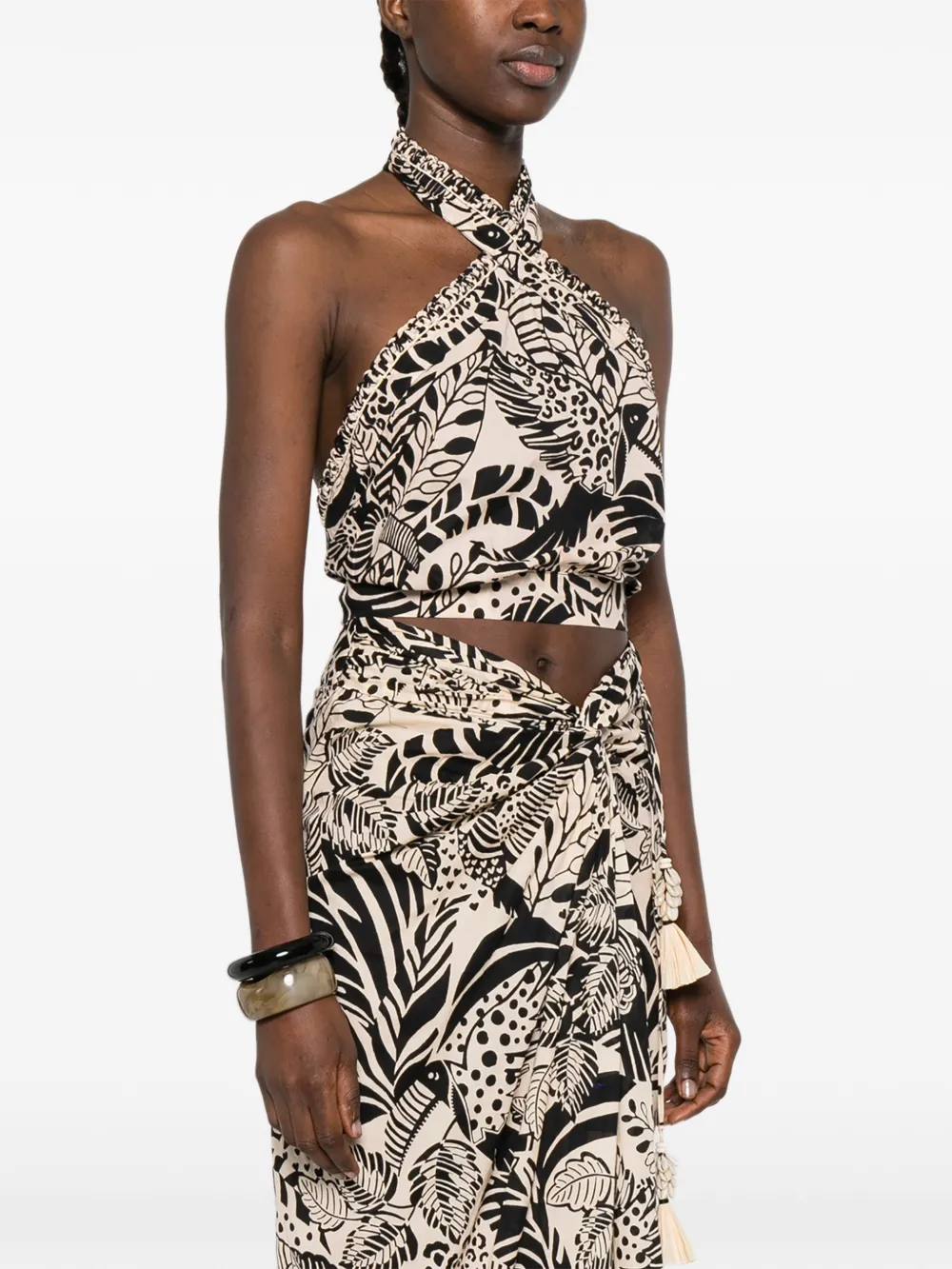  Poupette St Barth Suma Print-detail Top - Neutrals 
