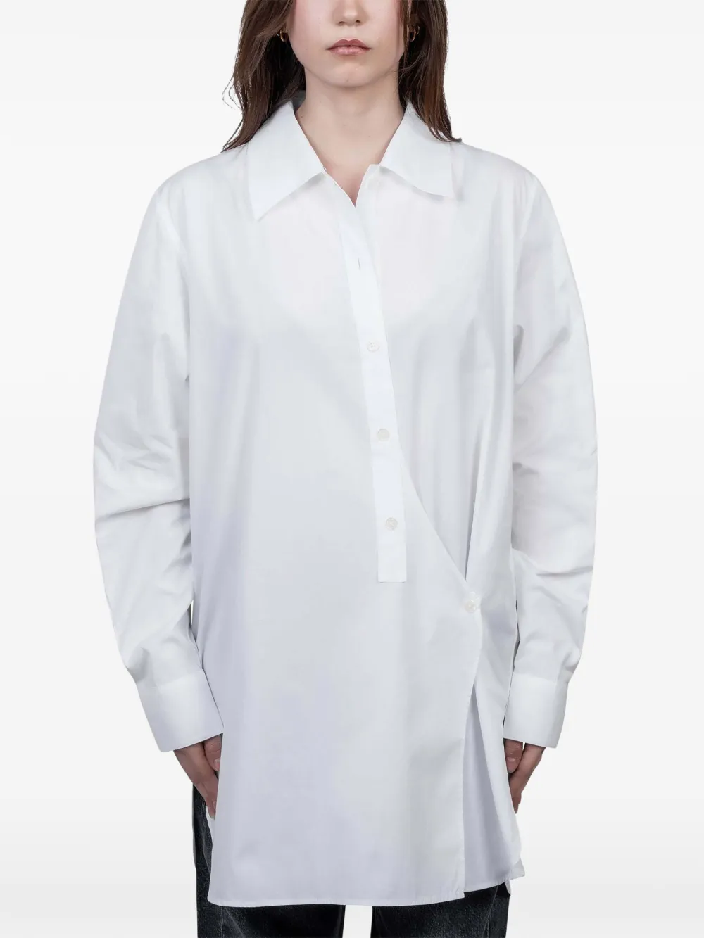 OUR LEGACY asymmetric wave shirt - Bianco