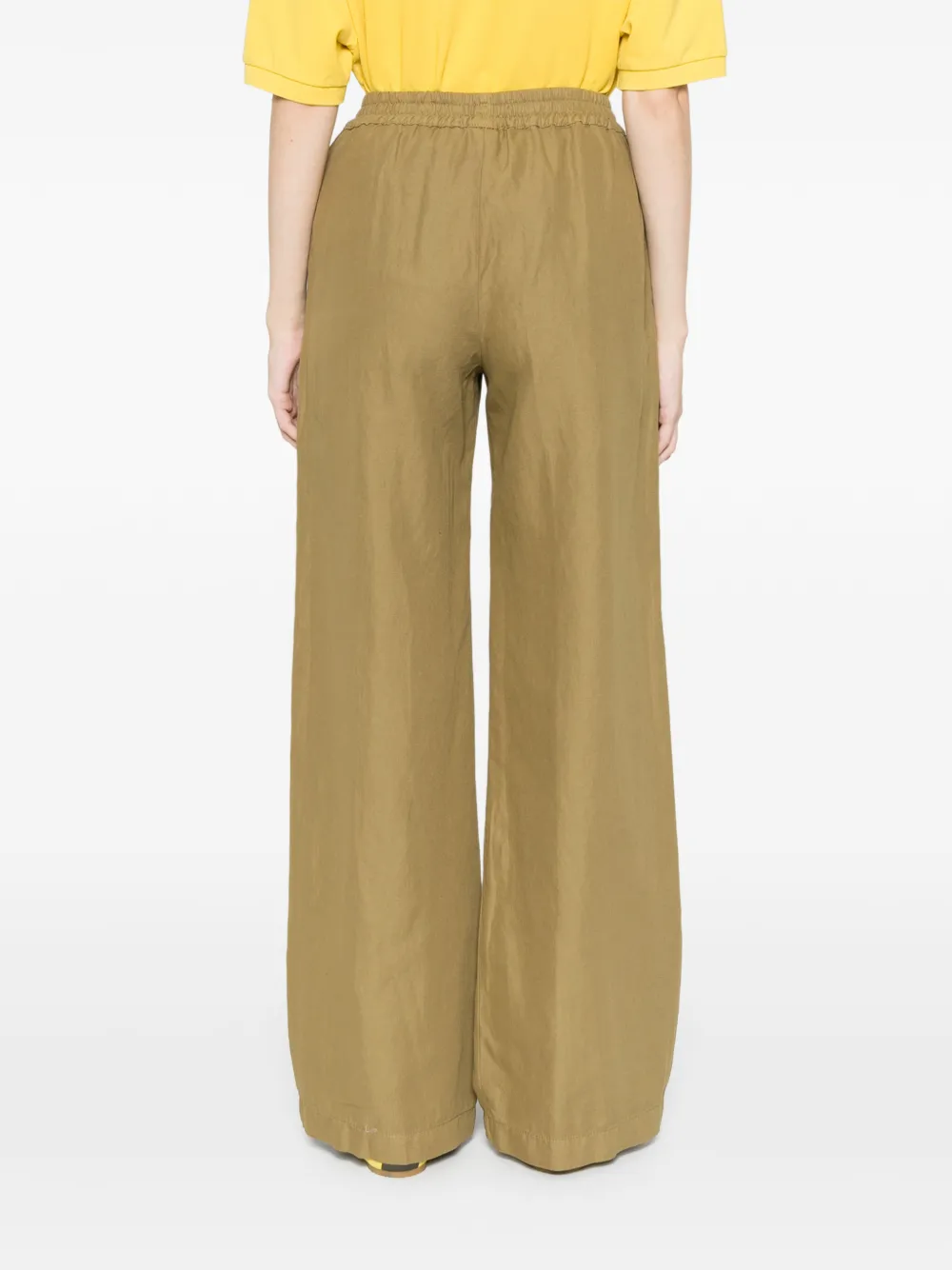 ASPESI Broek met elastische taille Groen