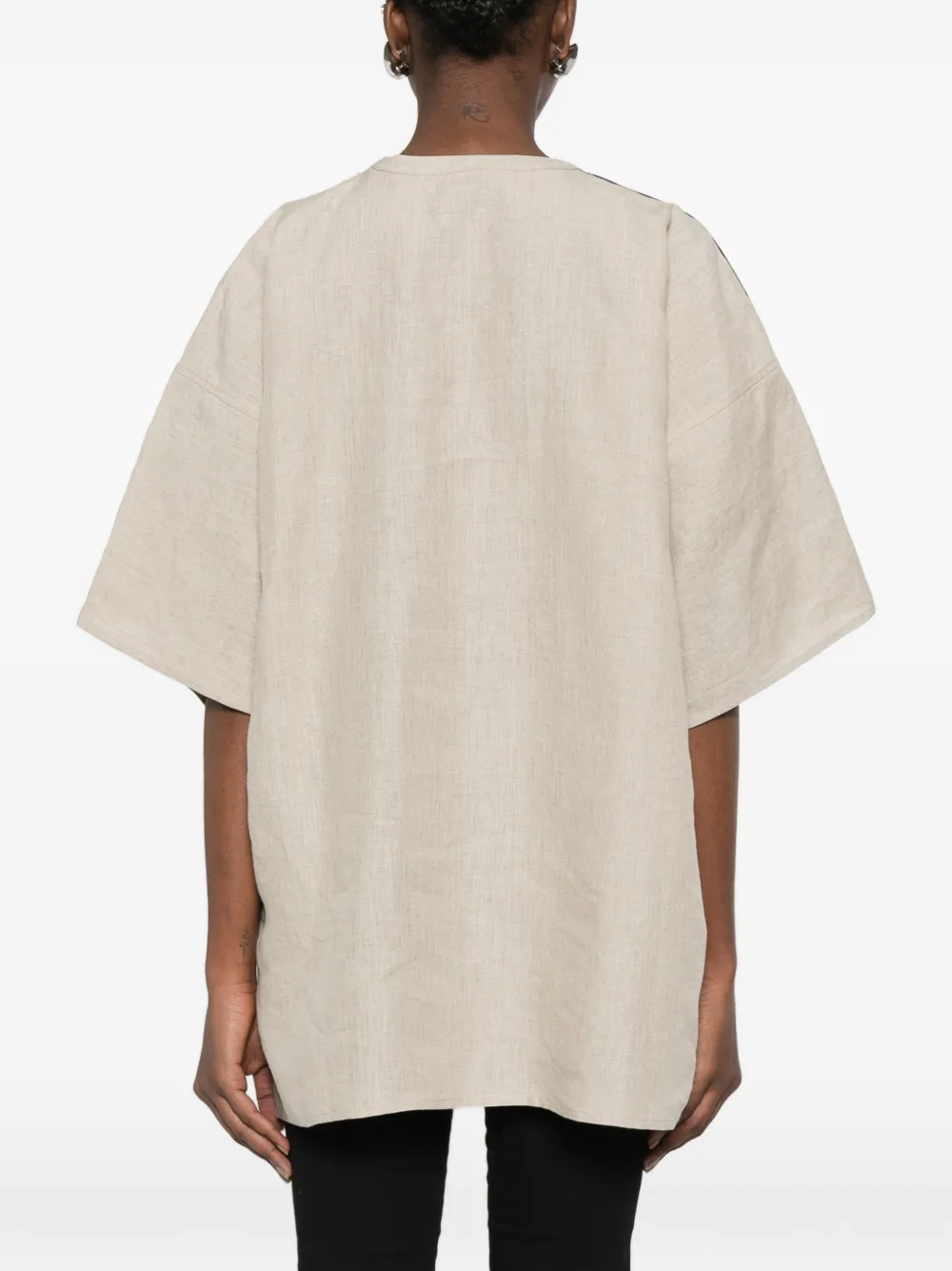 Coperni Zero Waste gestreept T-shirt Beige