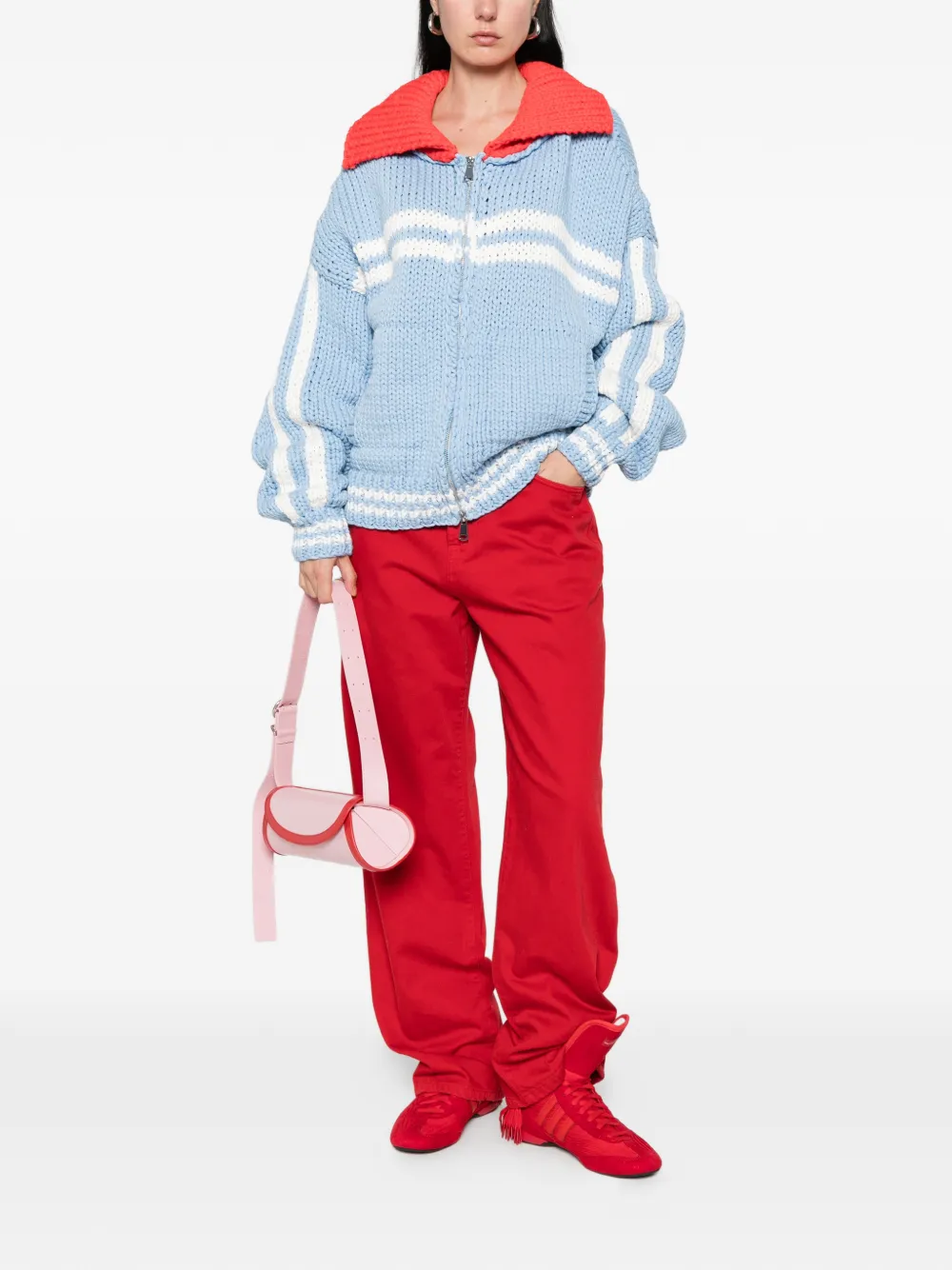 Charles Jeffrey Loverboy Vest met gestreept detail Blauw