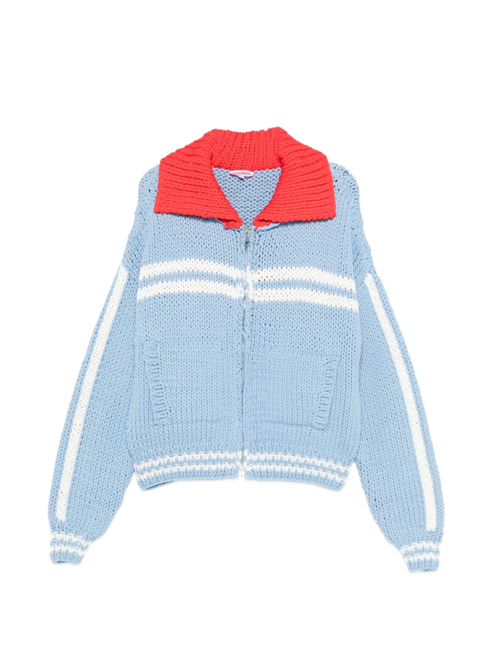 Charles Jeffrey Loverboy stripe-detail cardigan - Blu