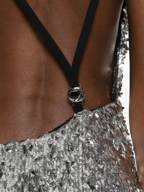 Coperni sequin-embellished Maxi Dress | Silver