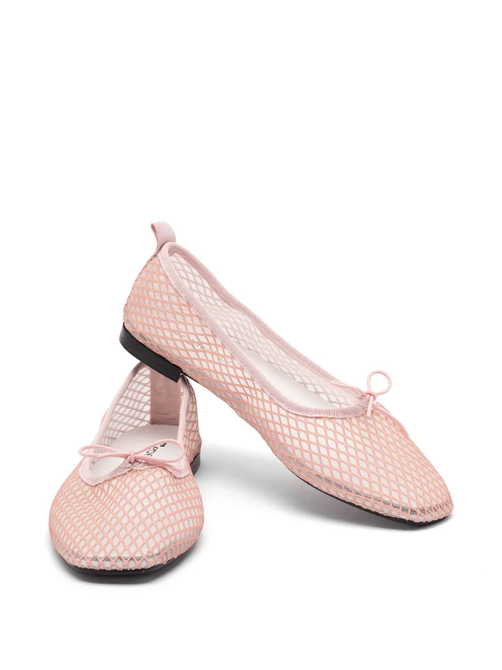 Repetto mesh bow-detail ballet flats Wit
