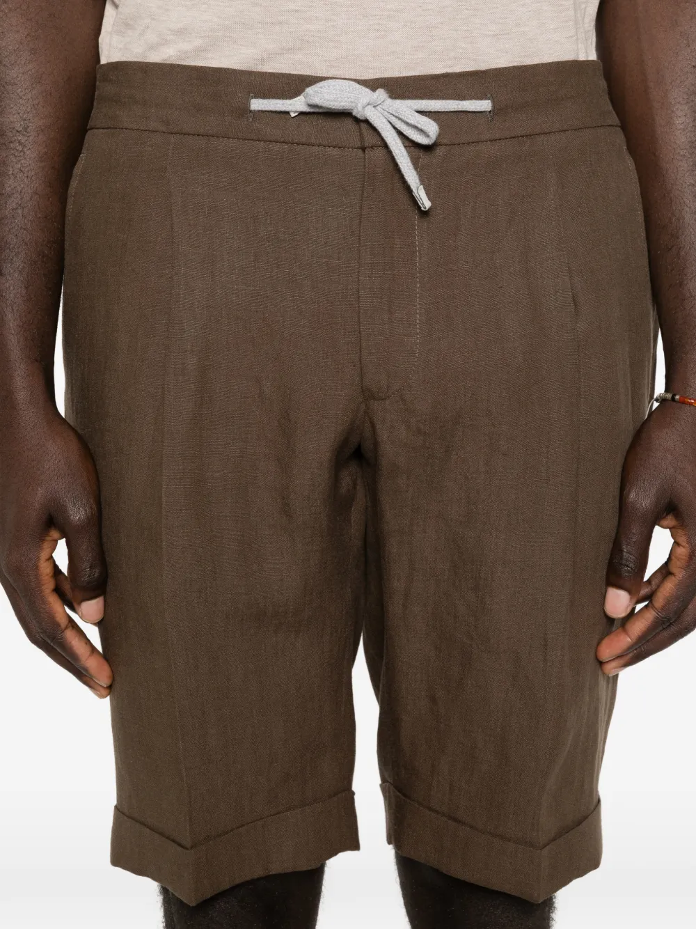 Barba Shorts met trekkoord Bruin