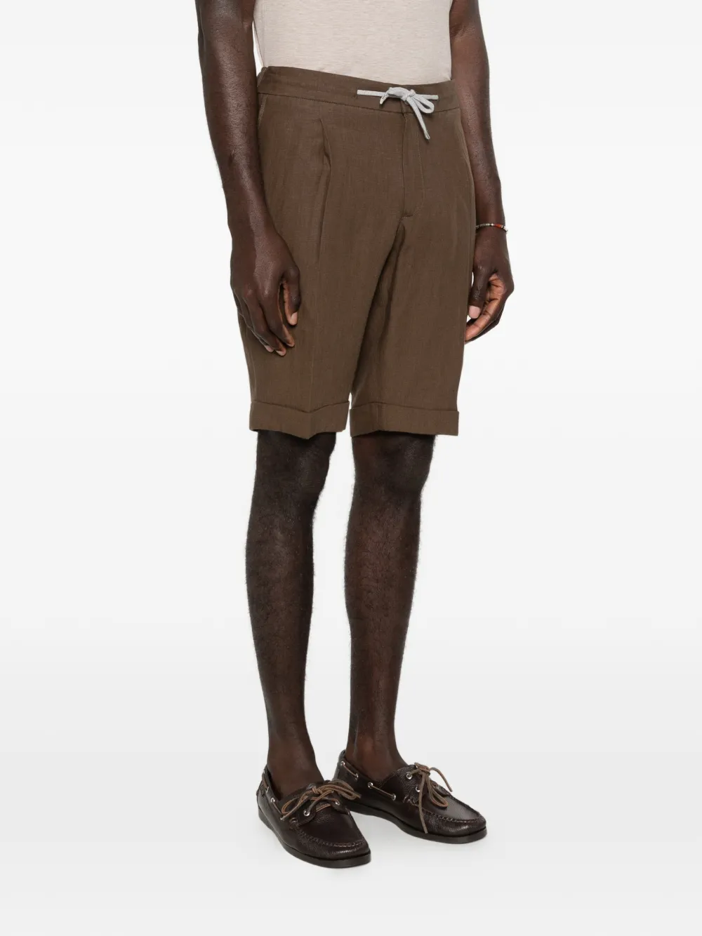 Barba Shorts met trekkoord Bruin