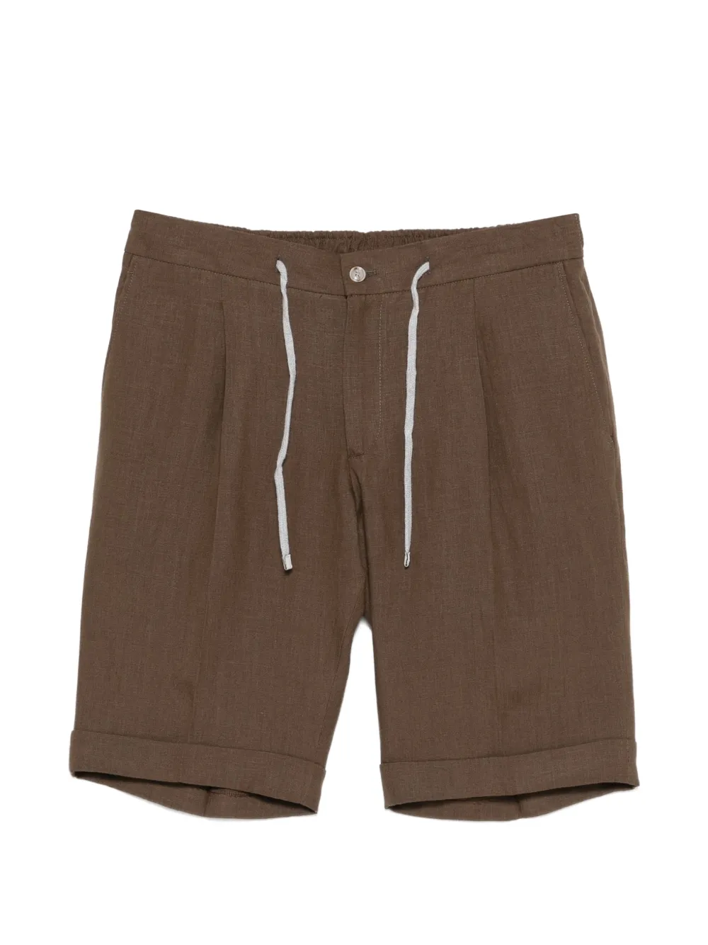 Arte Antwerp drawstring pleated shorts - Marrone