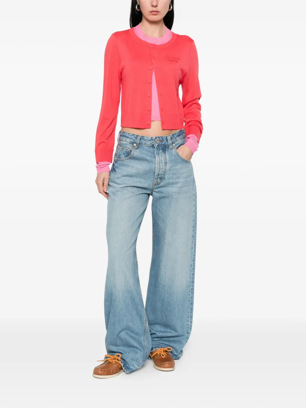  Charles Jeffrey Loverboy Double-layer Cardigan - Red 
