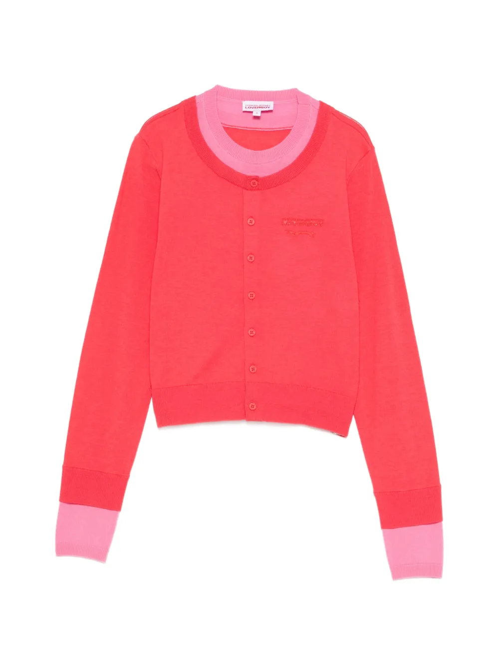 Charles Jeffrey Loverboy double-layer cardigan - Rosso