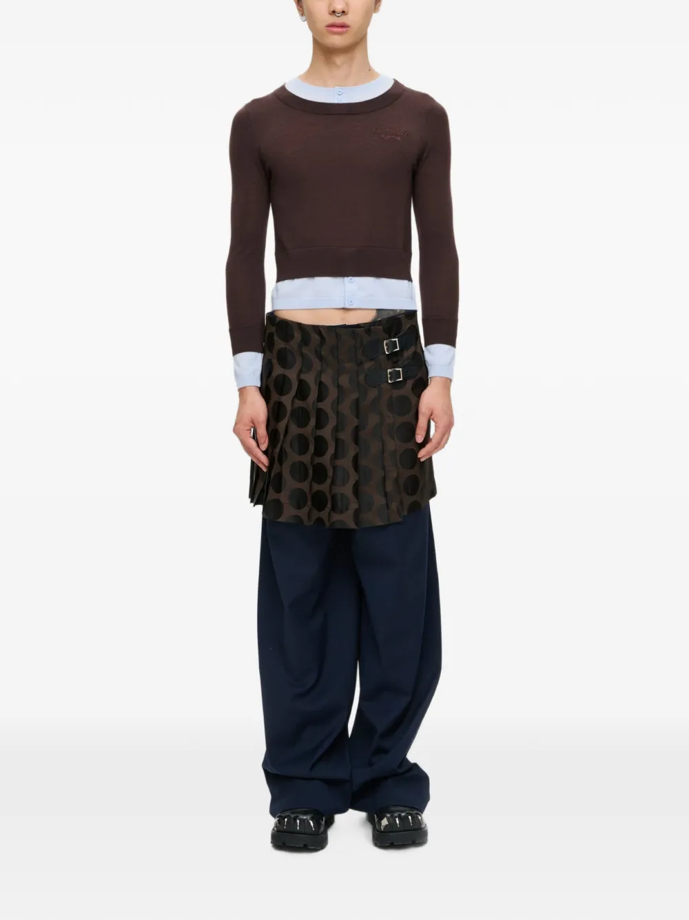 Charles Jeffrey Loverboy Double Soft sweater Bruin