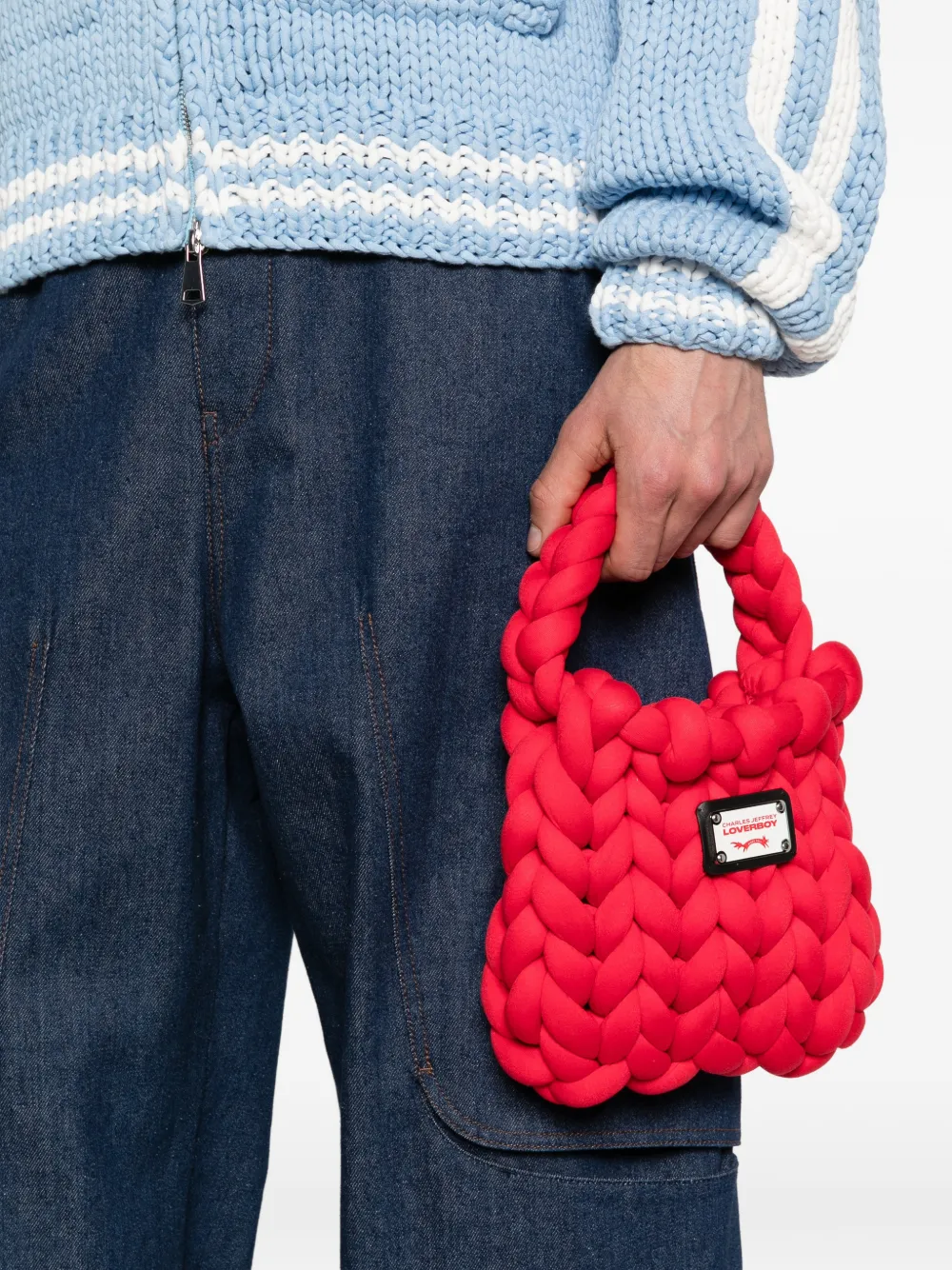 Charles Jeffrey Loverboy Marshmallow mini-shopper Rood
