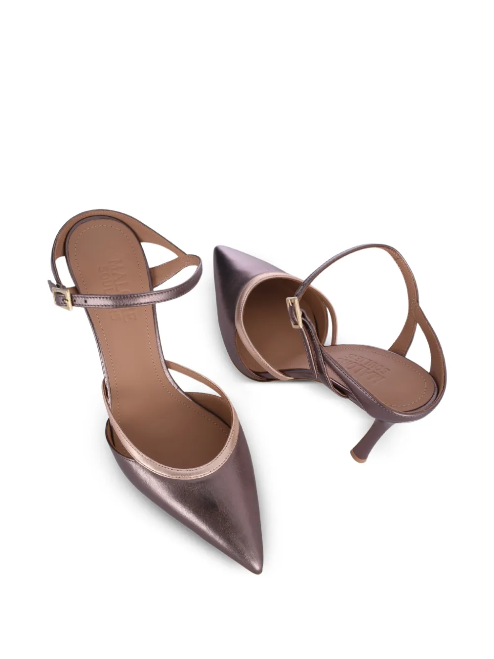 Malone Souliers Yola pointed leather mules Bruin