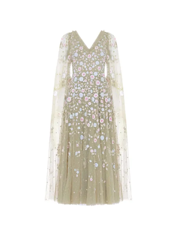 ethereal floral maxi dress The Ethereal Bloom Maxi Dress [Soft Floral]  Polkadotz Boutique