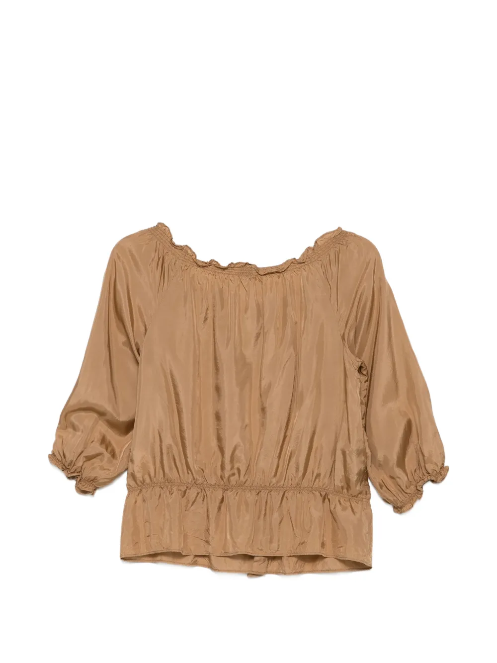 ASPESI Shirt met ruches Beige