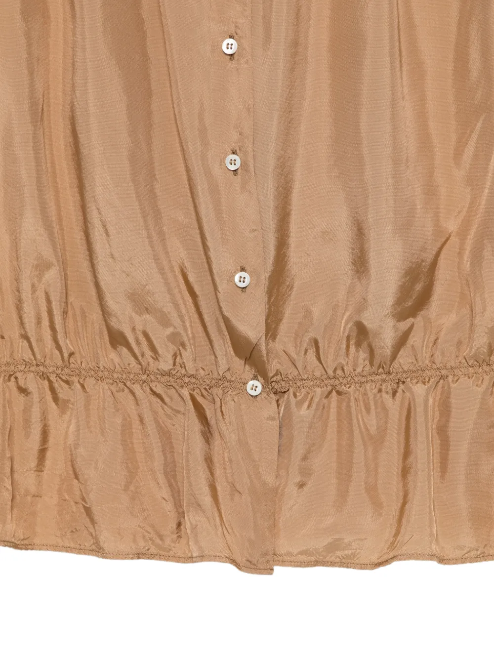 ASPESI Shirt met ruches Beige