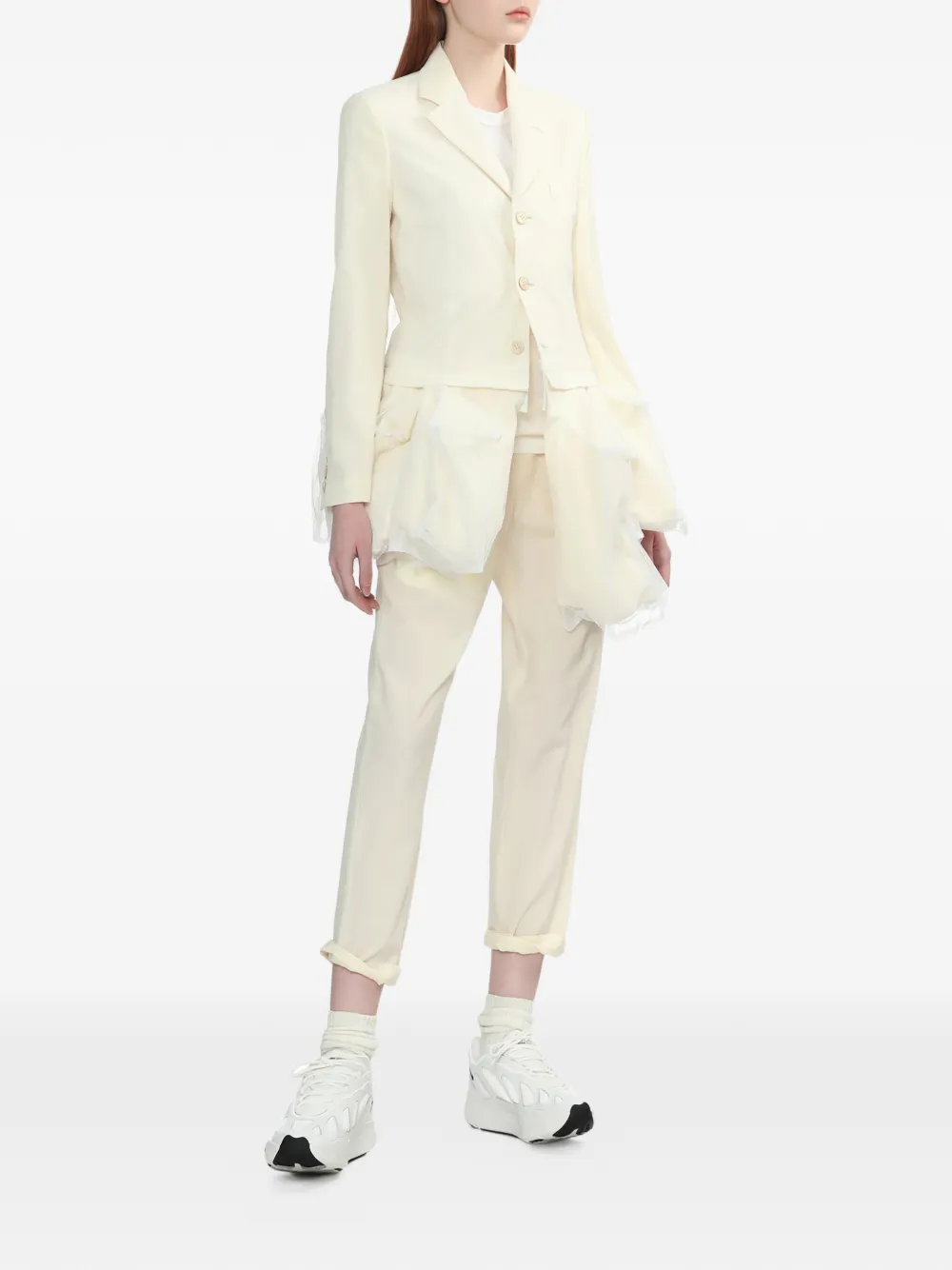  Comme Des Garçons Elasticated-waist Trousers - Neutrals 