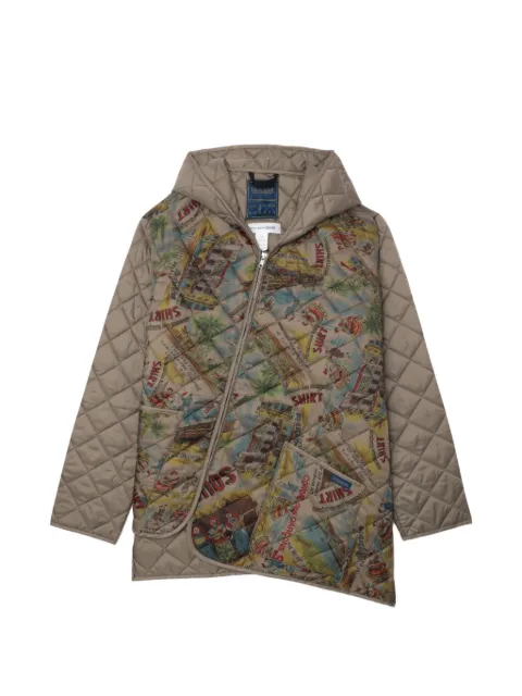 Comme Des Garçons Shirt printed quilted hooded jacket