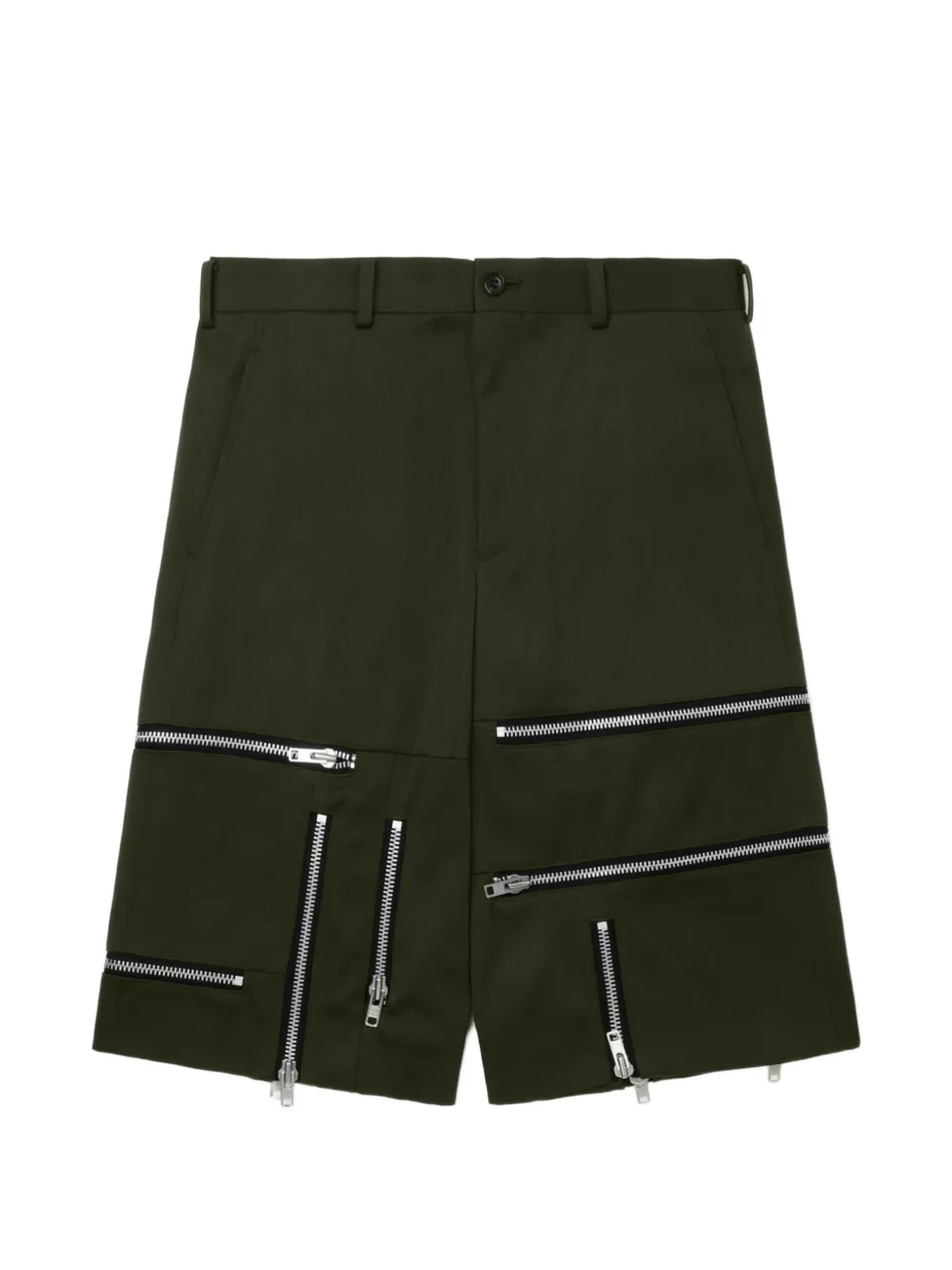 Comme des Garçons Homme Plus Shorts con zip - Verde