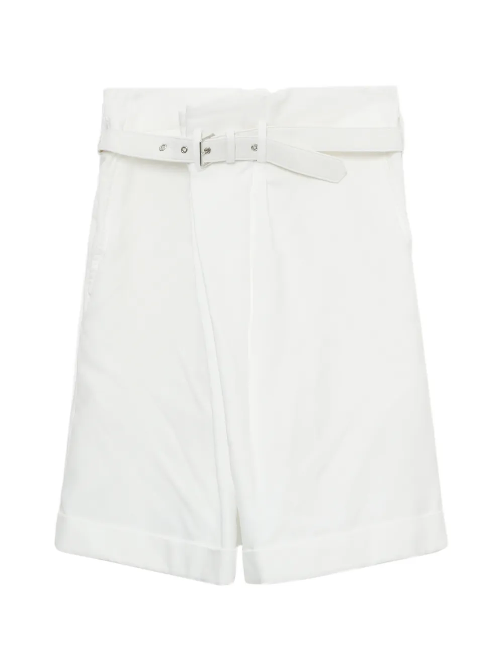 Comme Des Garçons belted wrap shorts - White