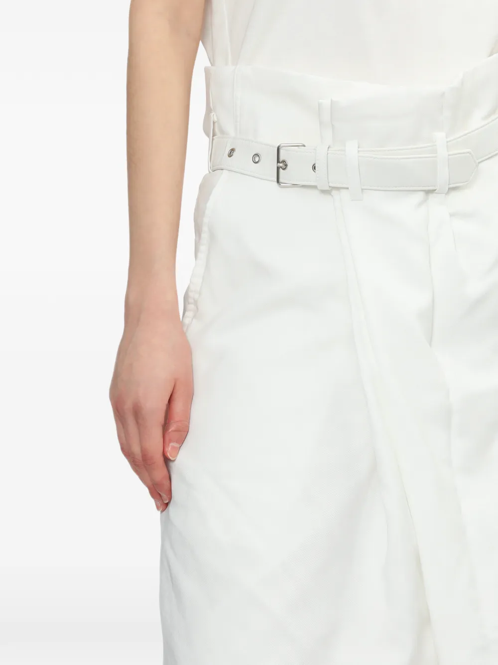 Comme Des Garçons Wikkelshorts met ceintuur Wit