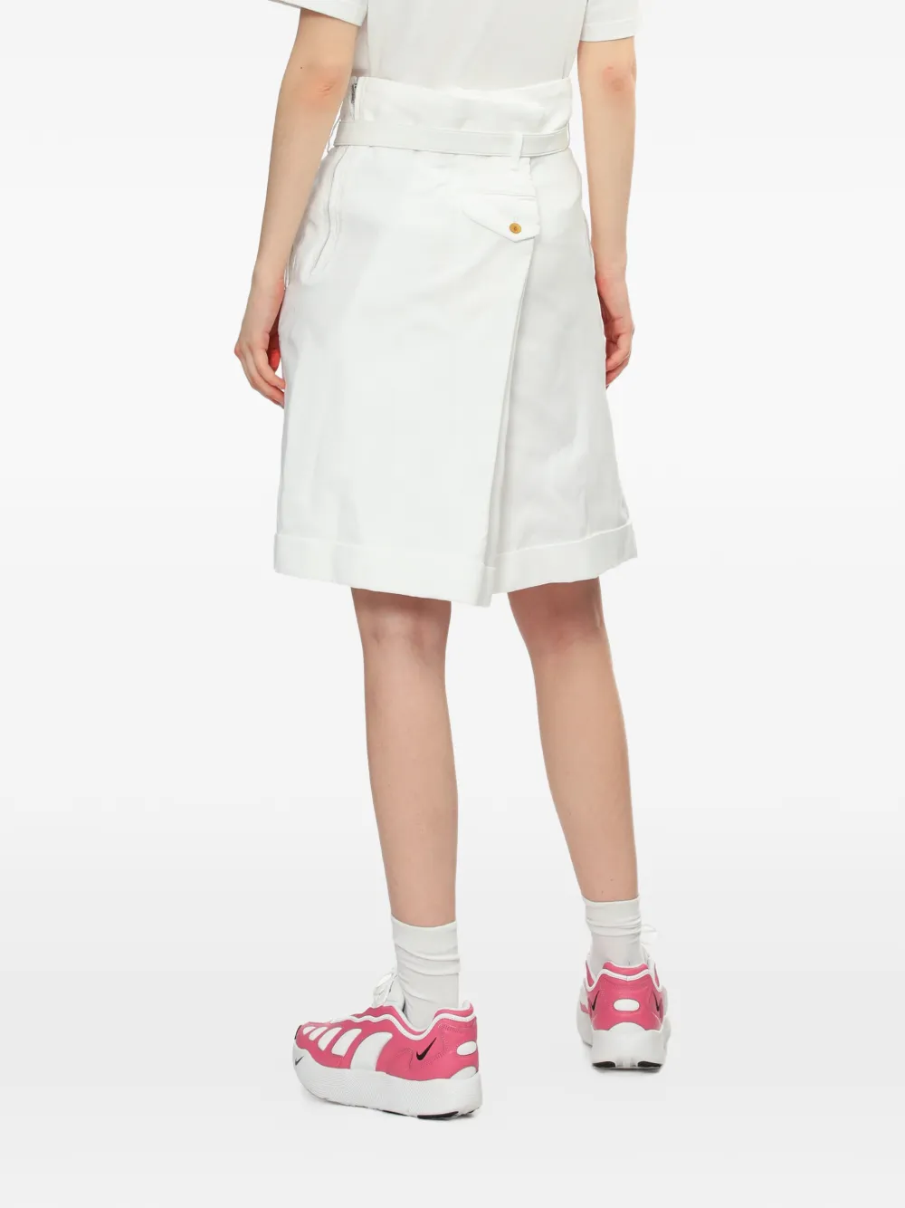 Comme Des Garçons Wikkelshorts met ceintuur Wit