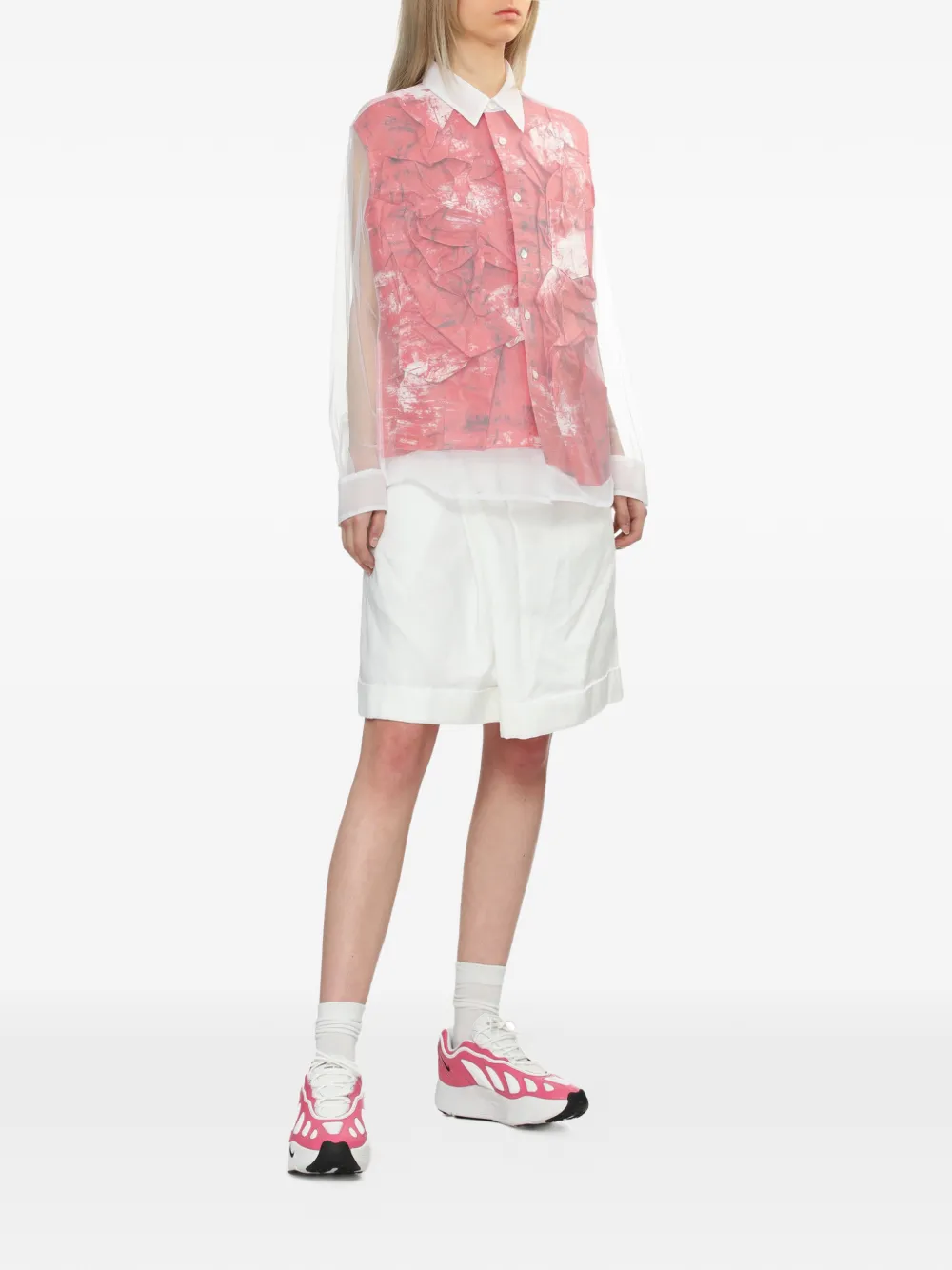 Comme Des Garçons Wikkelshorts met ceintuur Wit