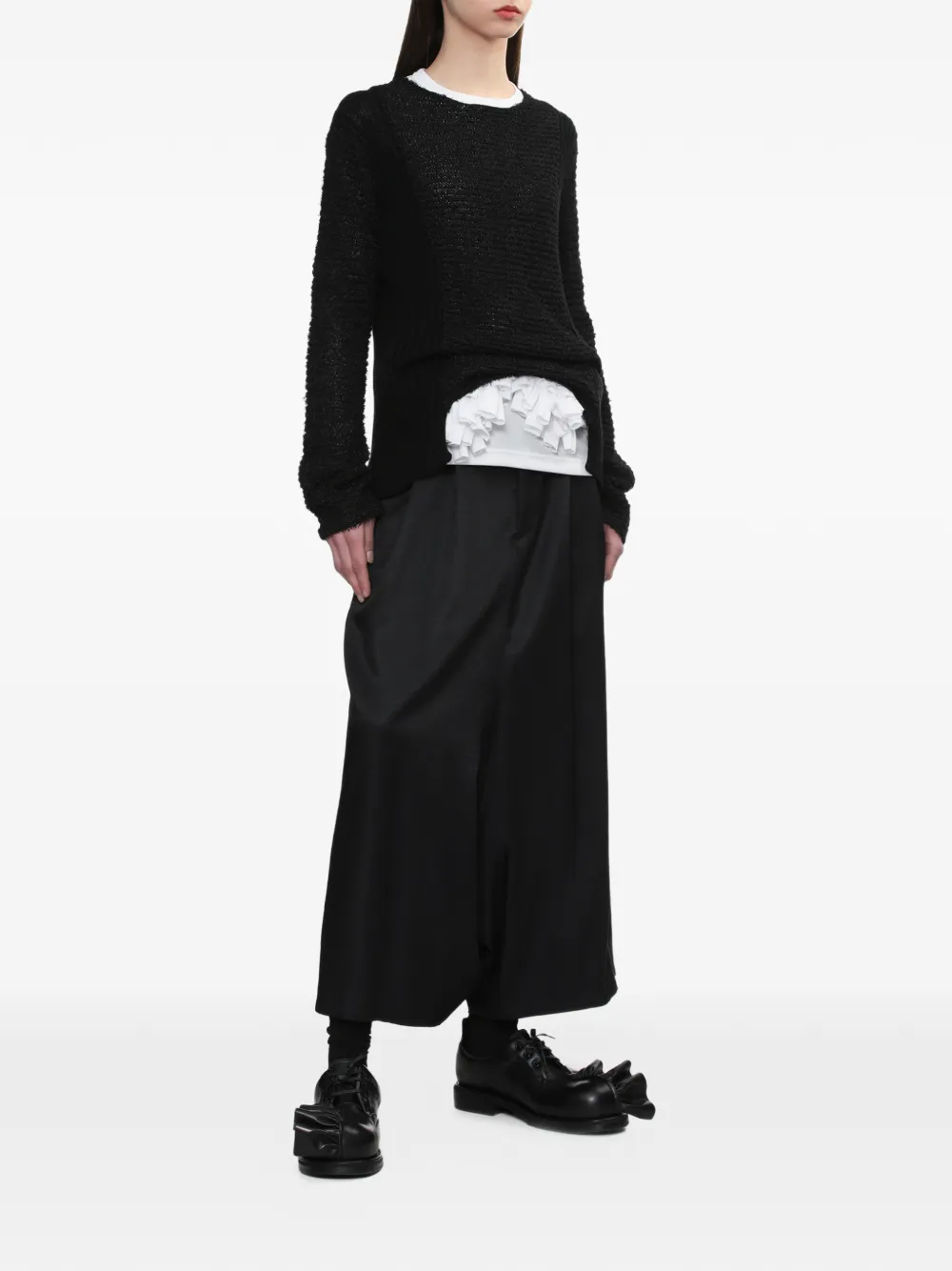 Comme Des Garçons Comme Des Garçons Top met ruches Wit