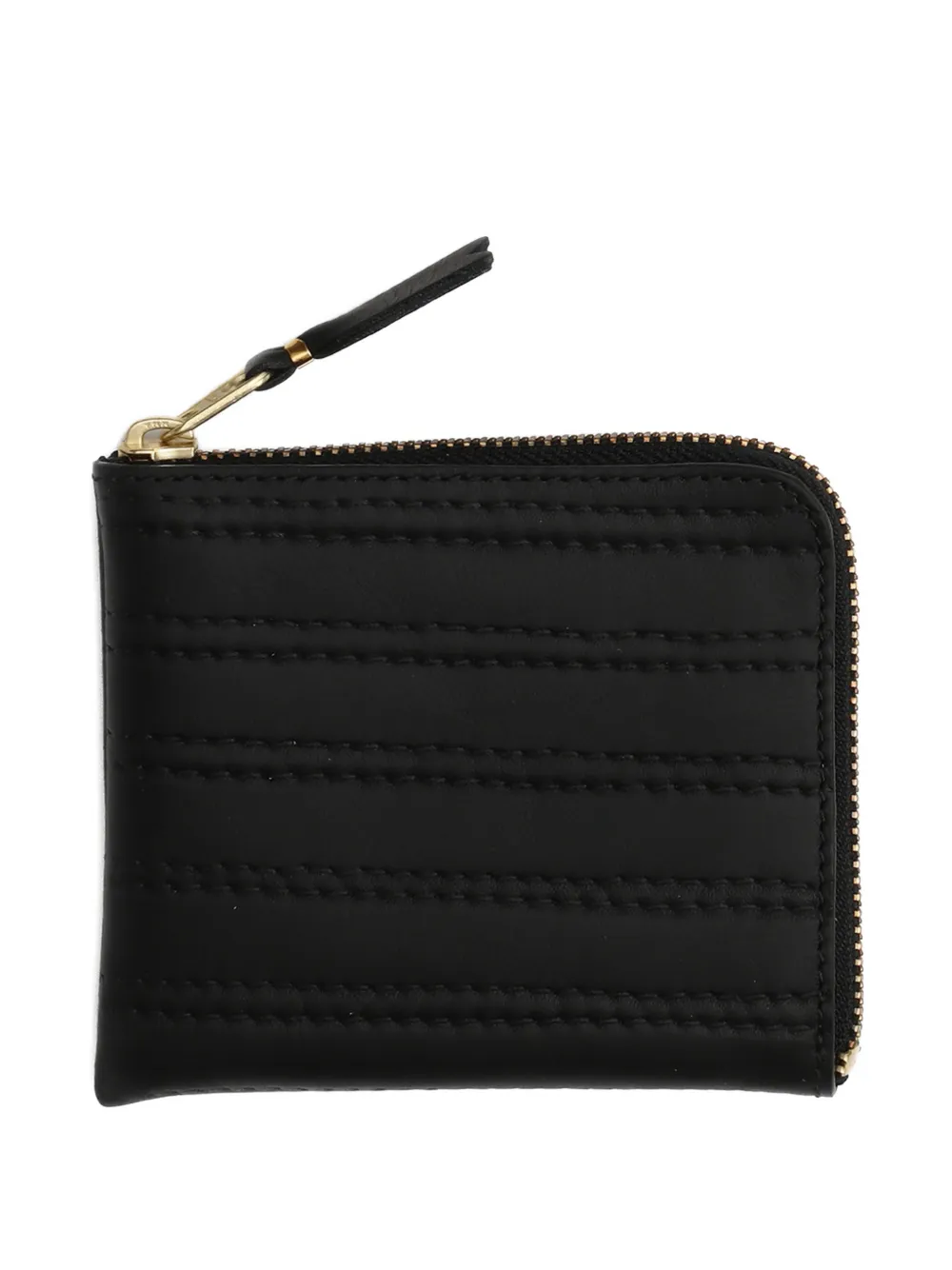 Comme Des Garçons Wallet stitched-detail zipped wallet - Nero