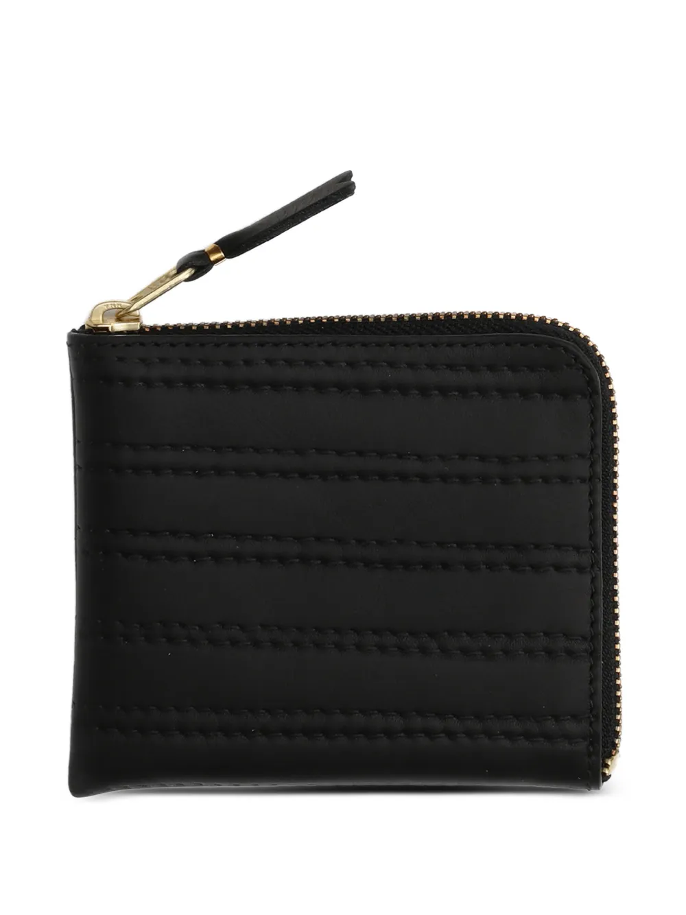 Comme Des Garçons Wallet stitched-detail zipped wallet - Nero