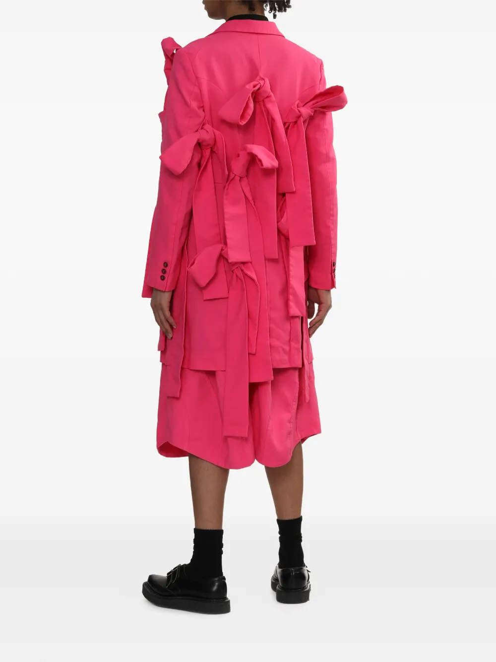 Comme des Garçons Homme Plus Jas met strikdetails Roze
