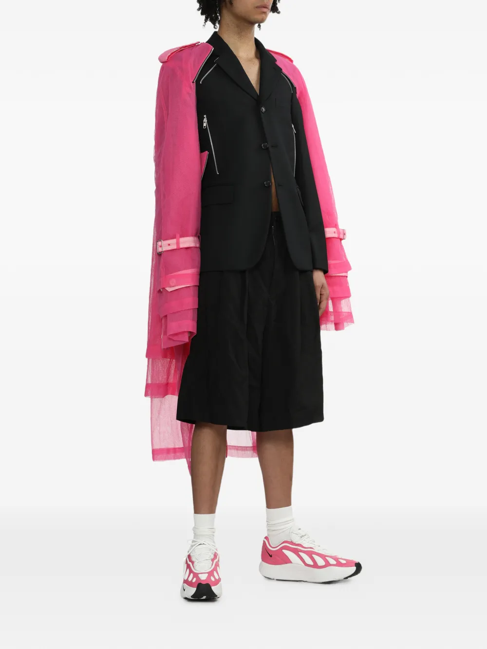 Comme des Garçons Homme Plus Jas met ritszak Zwart