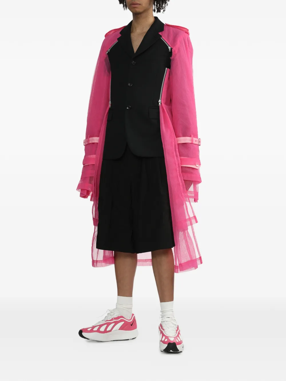 Comme des Garçons Homme Plus Jas met ritszak Zwart