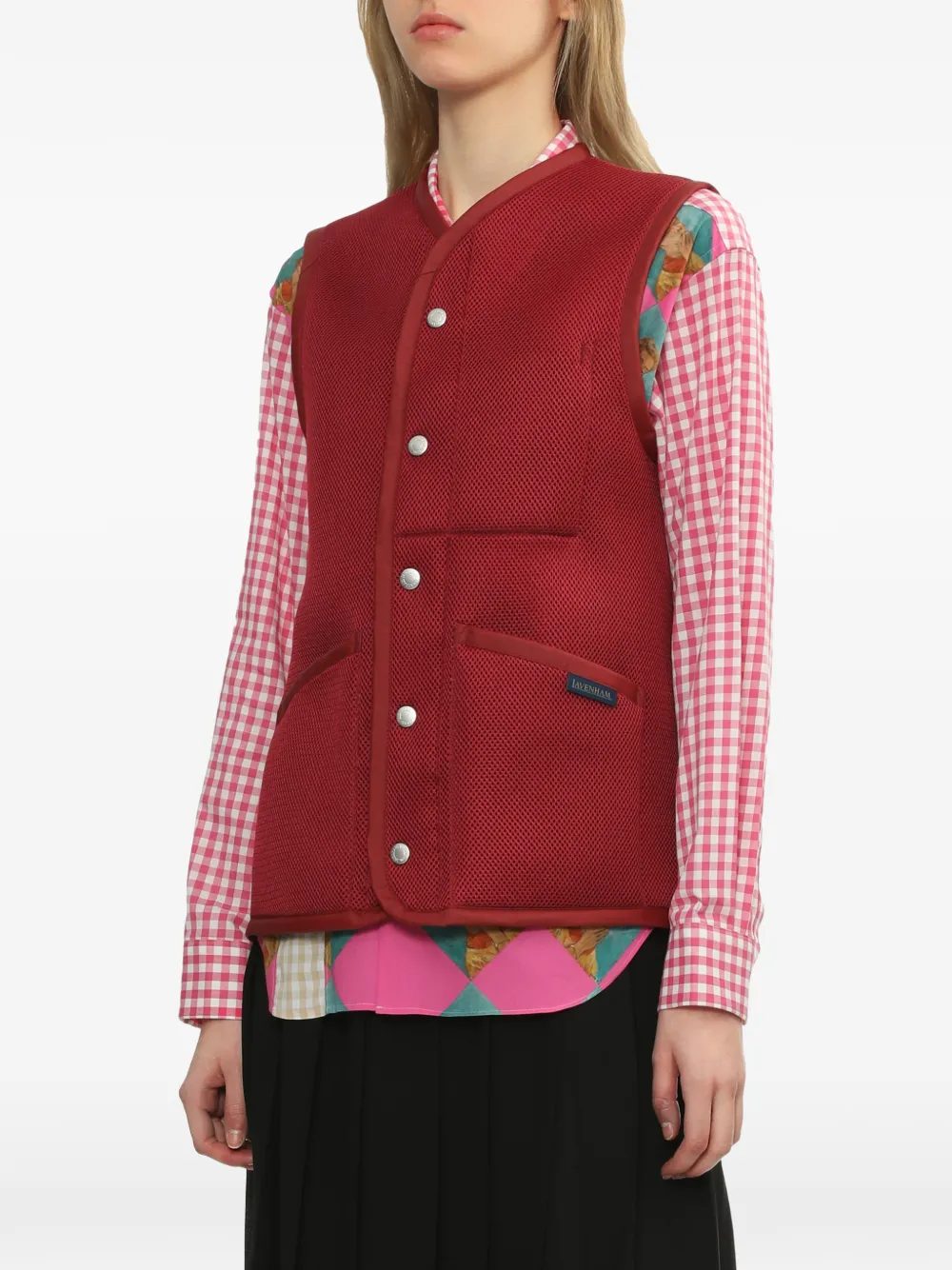  Comme Des Garçons Girl Patch-pocket Buttoned Vest - Red 