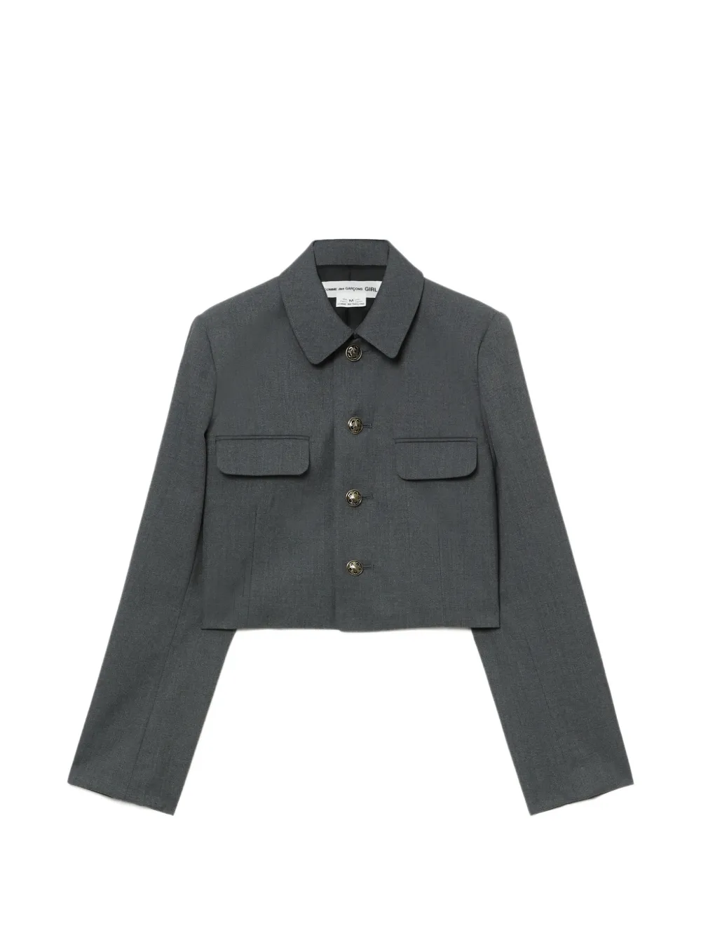 Comme Des Garçons Girl flap-pocket buttoned jacket - Grigio