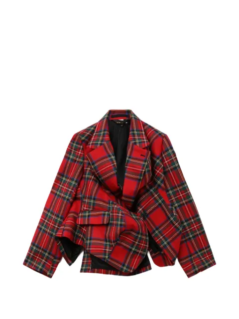 Comme Des Garçons tartan-pattern wool blazer