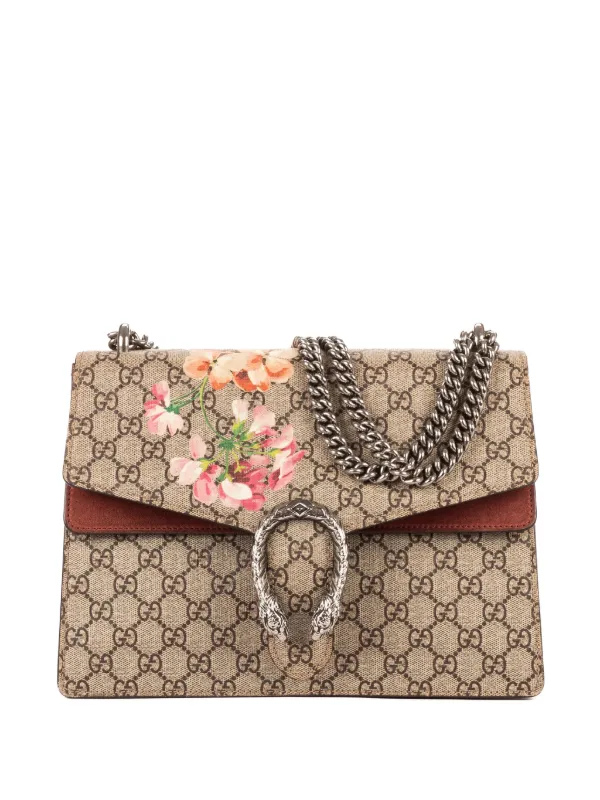 Gucci Pre-owned Medium Blooms Dionysus Shoulder Bag in Neutrals