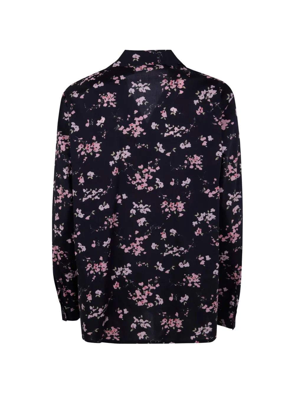 Laura Urbinati Blouse met bloemenprint Zwart