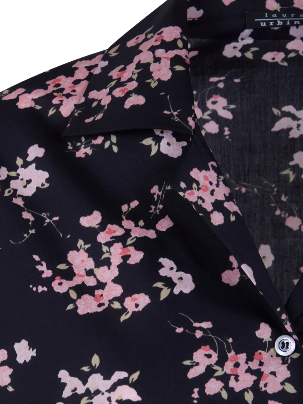 Laura Urbinati Blouse met bloemenprint Zwart