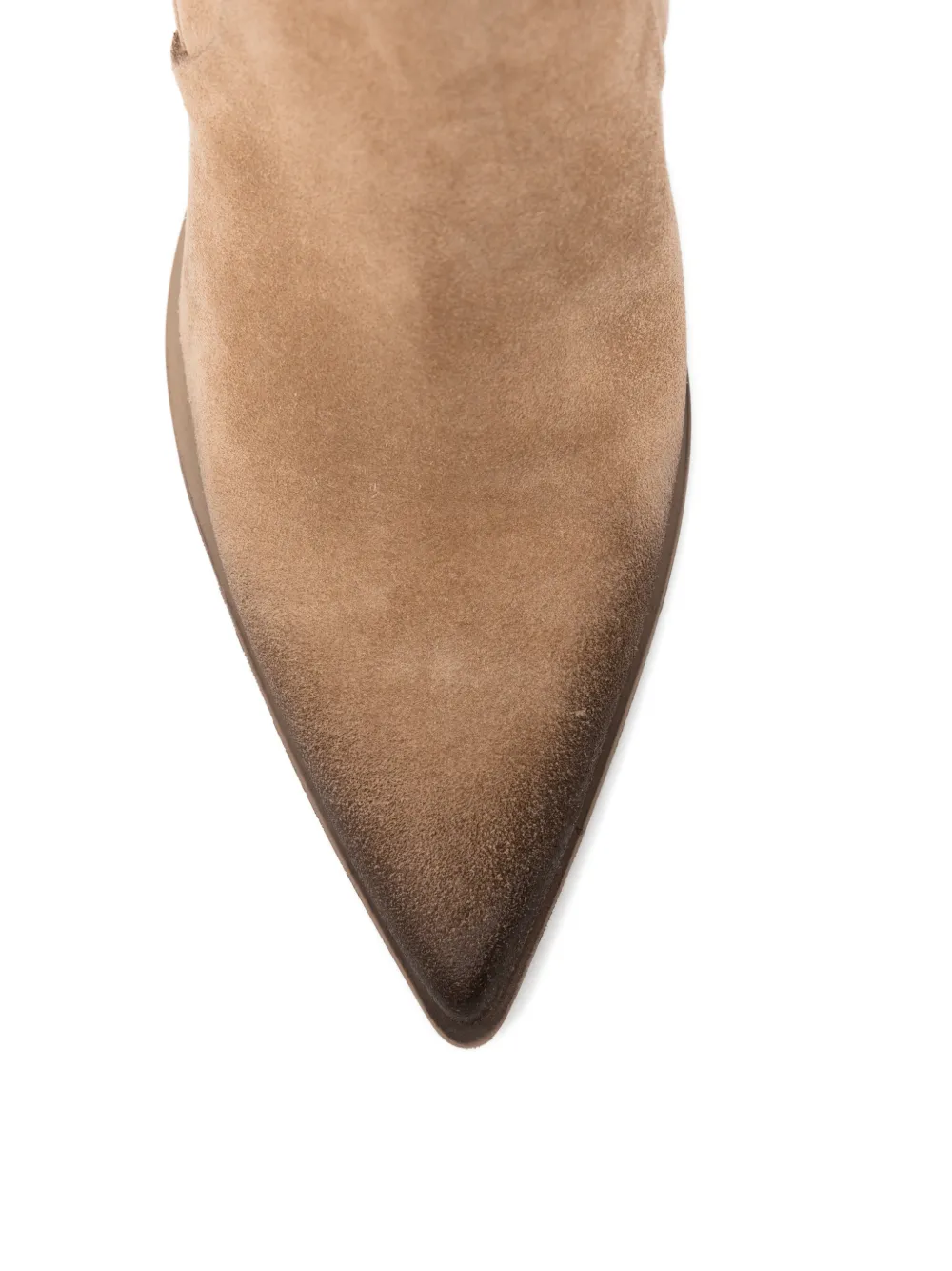 Elena Iachi Enkellaarzen met puntige neus Beige