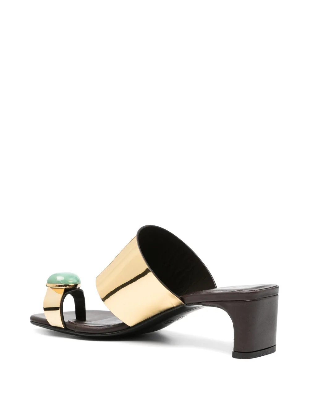  Elena Iachi Gemstone-detail Sandals - Gold 