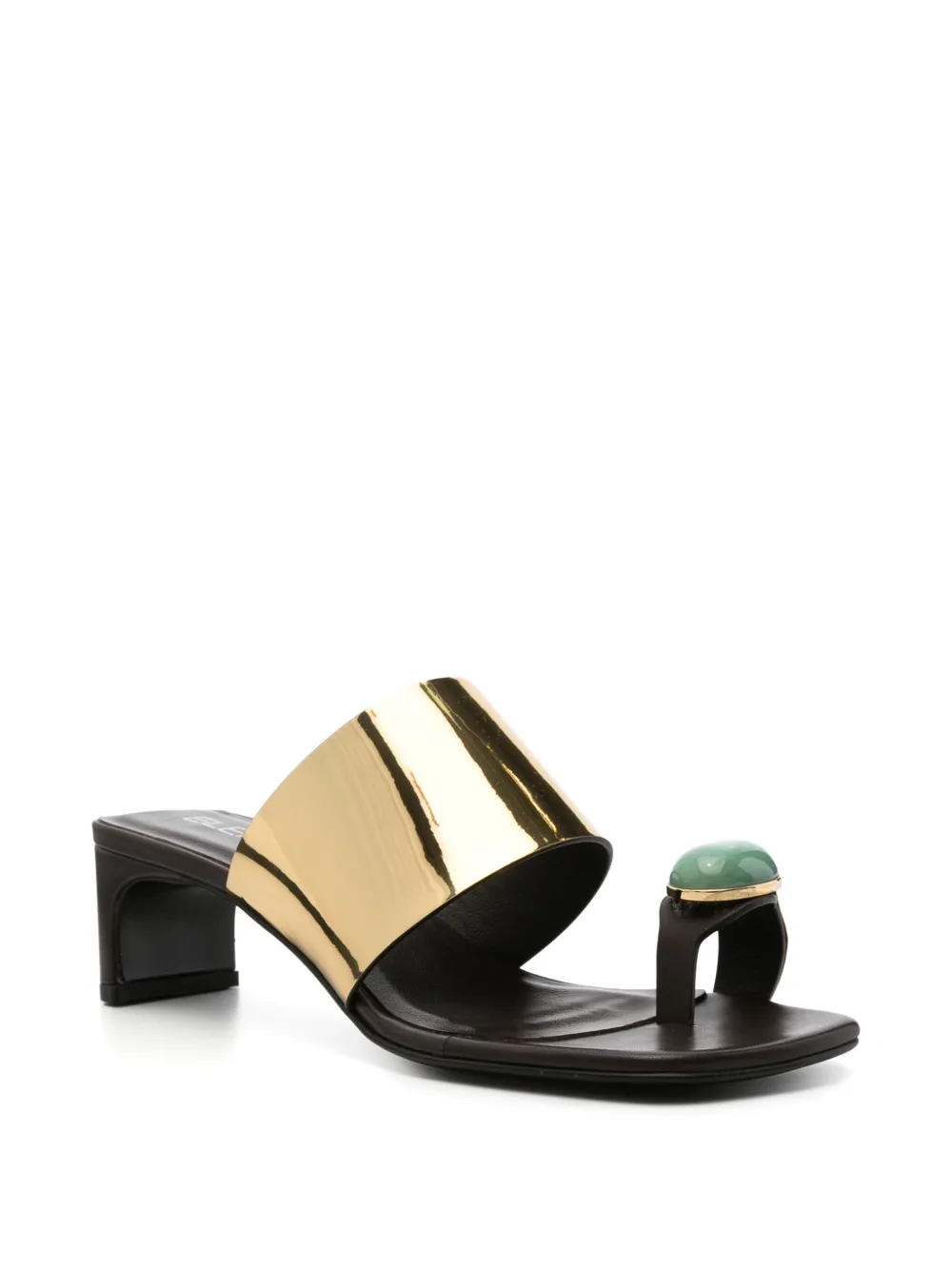  Elena Iachi Gemstone-detail Sandals - Gold 