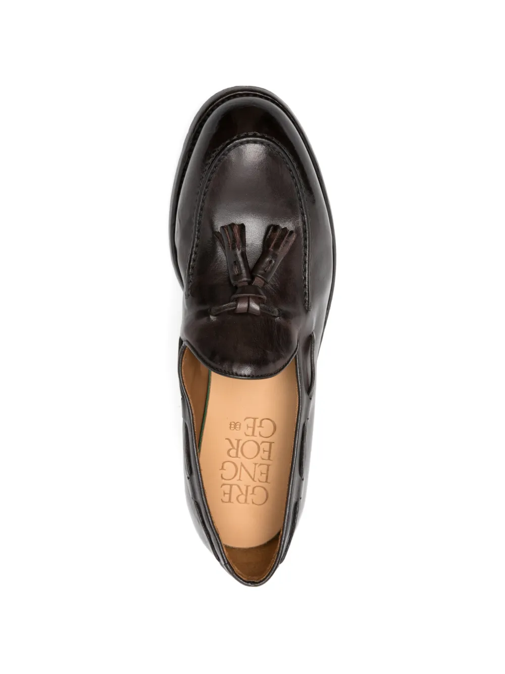 Green George tassel loafers Bruin