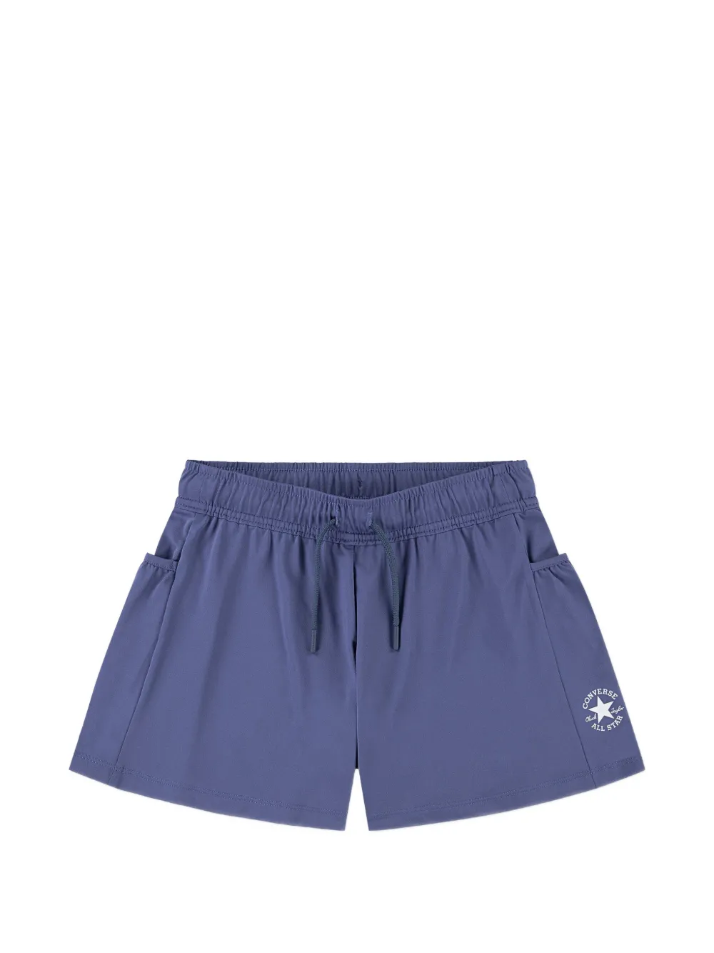 Converse Kids logo-detail drawstring-fastening shorts - Blu