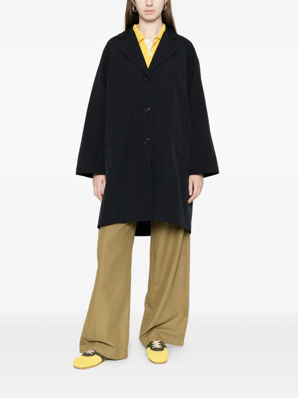  Aspesi Buttoned Coat - Blue 